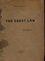 More information about "1929 - The great law"